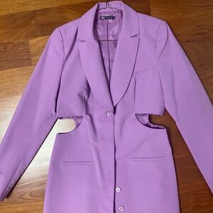 ZARA Purple Cut Out Blazer